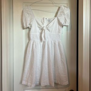 Bar III Juniors White Puff Sleeve Mini Dress